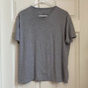 Active Apparel Men's Grey V-Neck T-shirt - Large